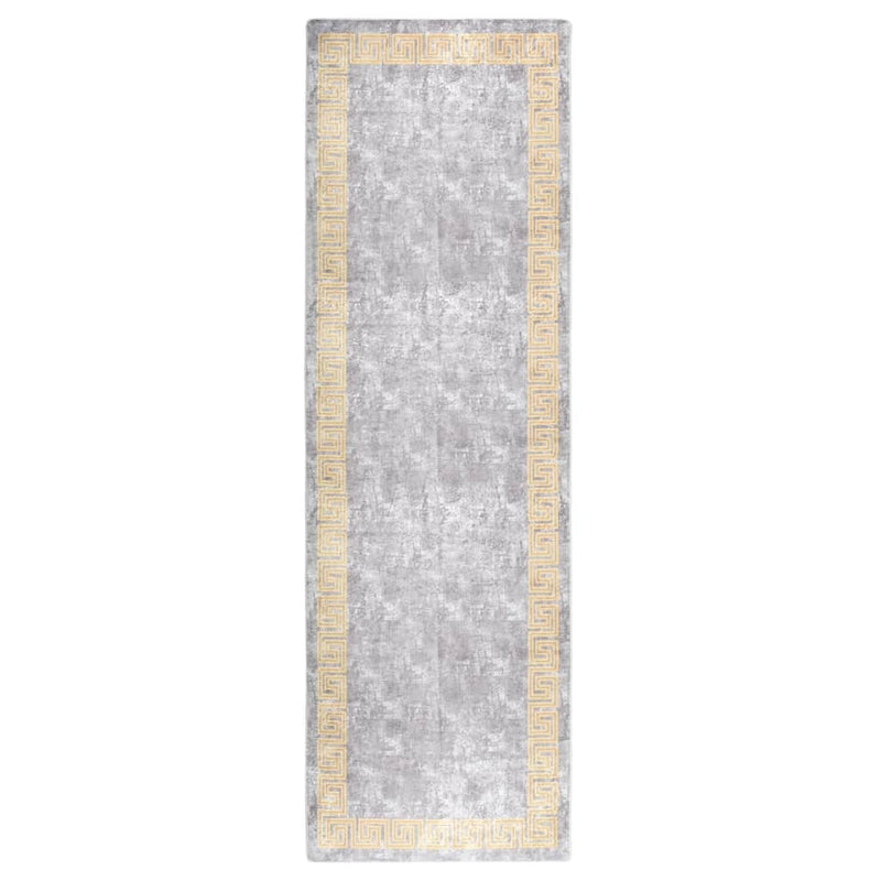 Rug Washable 80x300 cm Grey Anti Slip