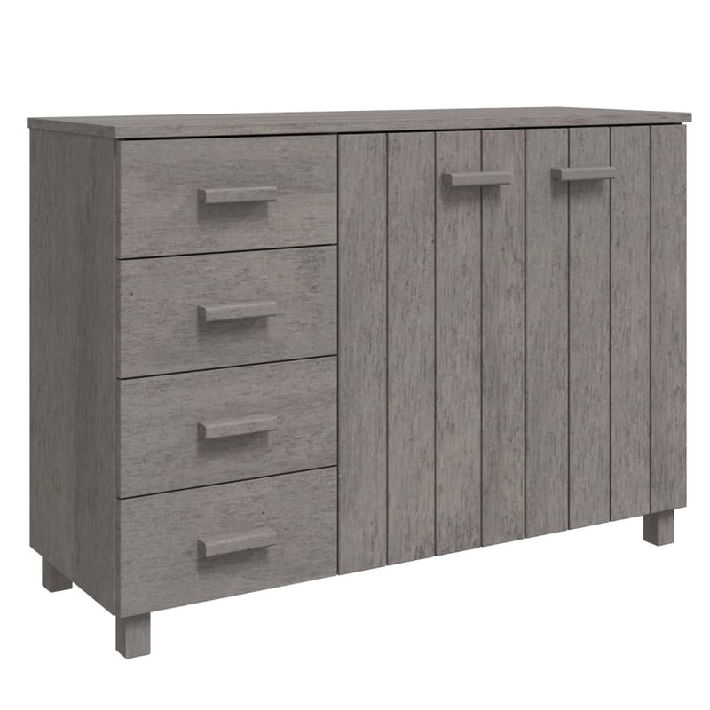 Sideboard HAMAR Light Grey 113x40x80 cm Solid Wood Pine