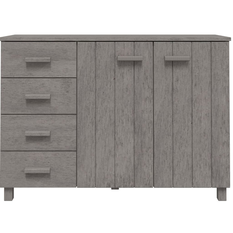 Sideboard HAMAR Light Grey 113x40x80 cm Solid Wood Pine