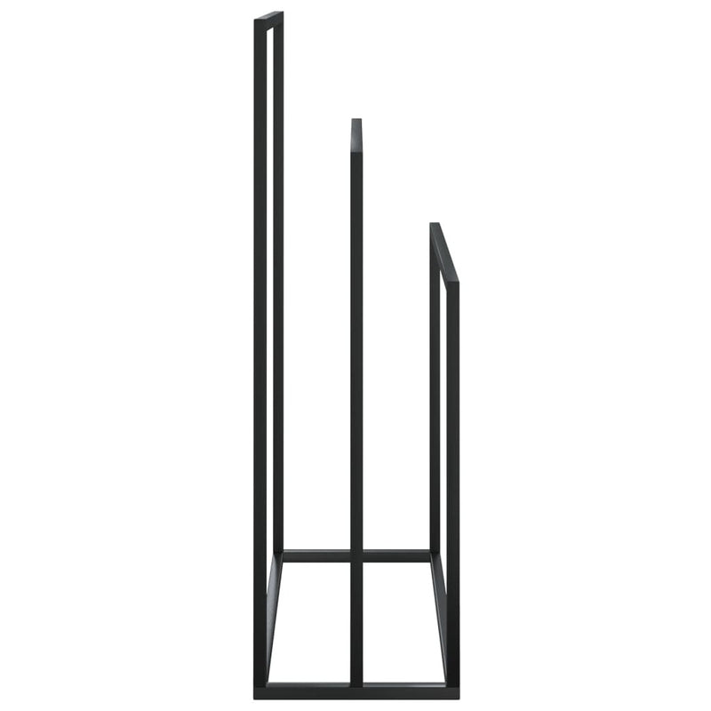 Freestanding Towel Rack Black 48x24x79 cm Iron