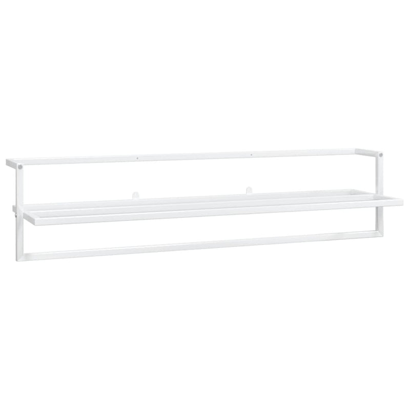 Towel Rack White 95x25x22 cm Iron