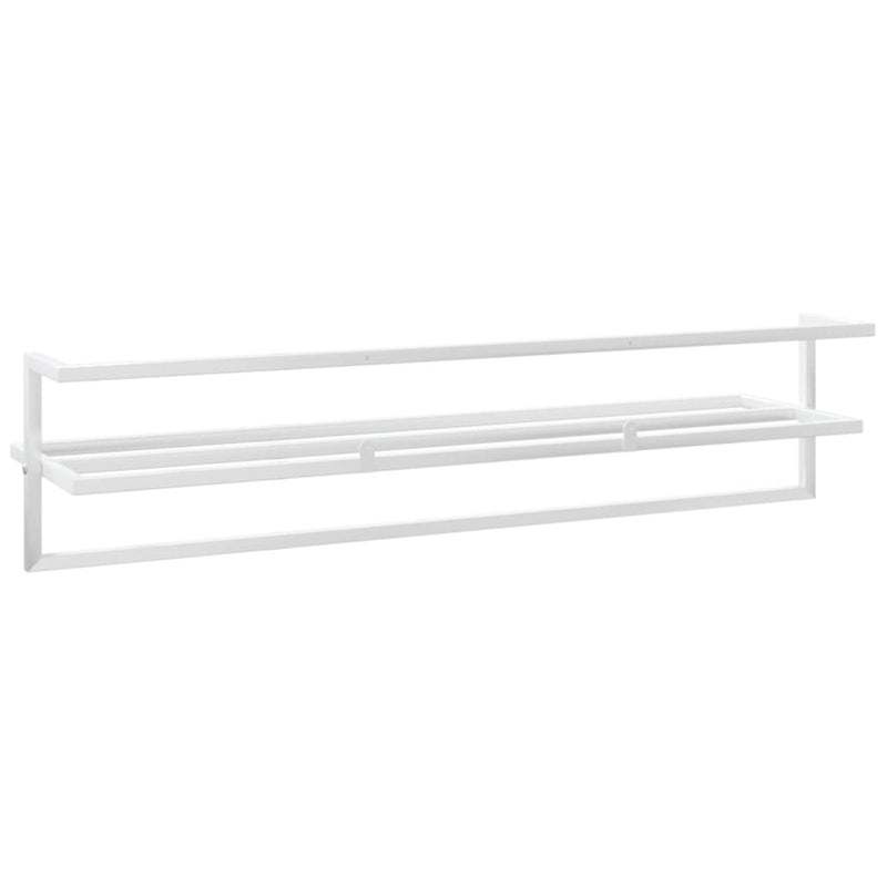 Towel Rack White 95x25x22 cm Iron