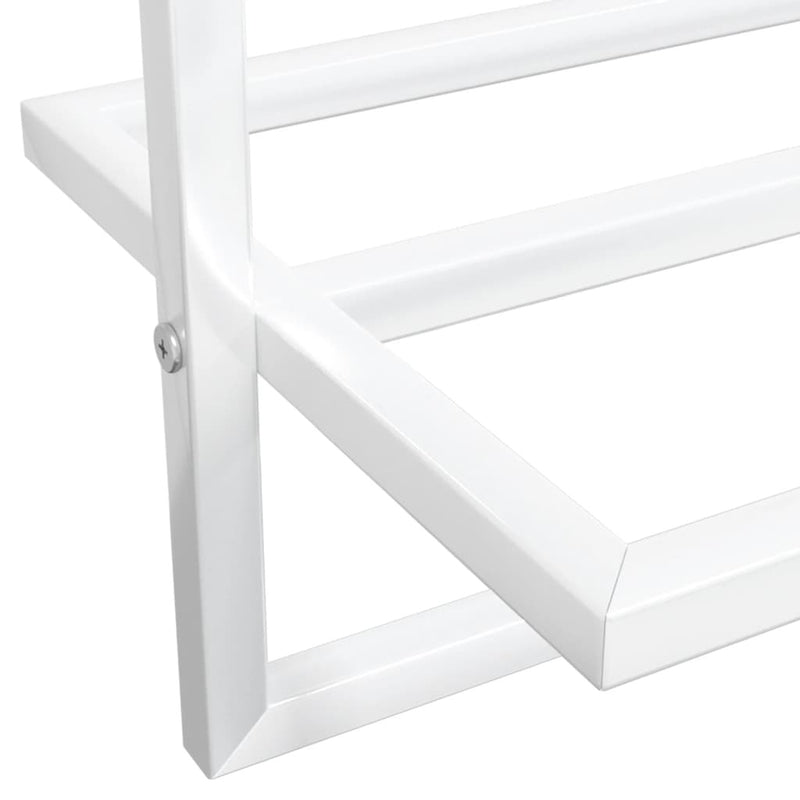 Towel Rack White 95x25x22 cm Iron