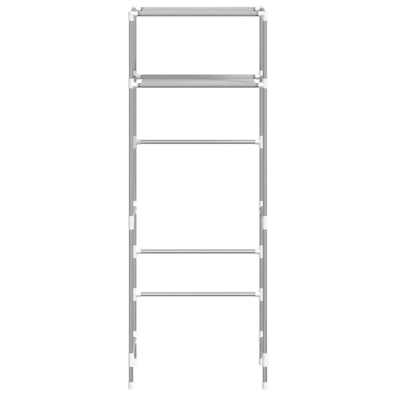 2-Tier Storage Rack over Toilet Grey 53.5x28x143 cm Iron