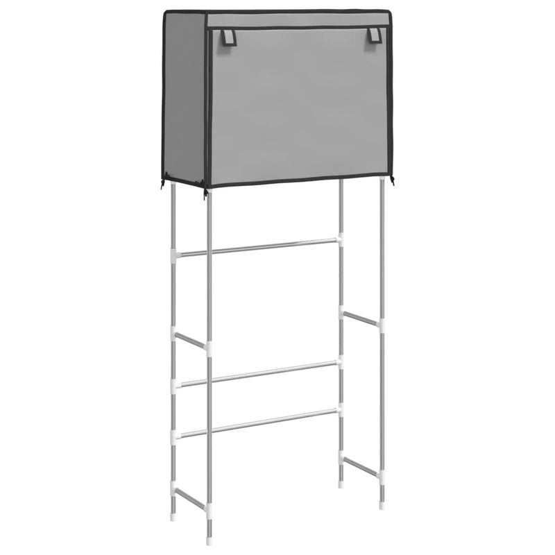 2-Tier Storage Rack over Laundry Machine Grey 71x29.5x170.5 cm Iron