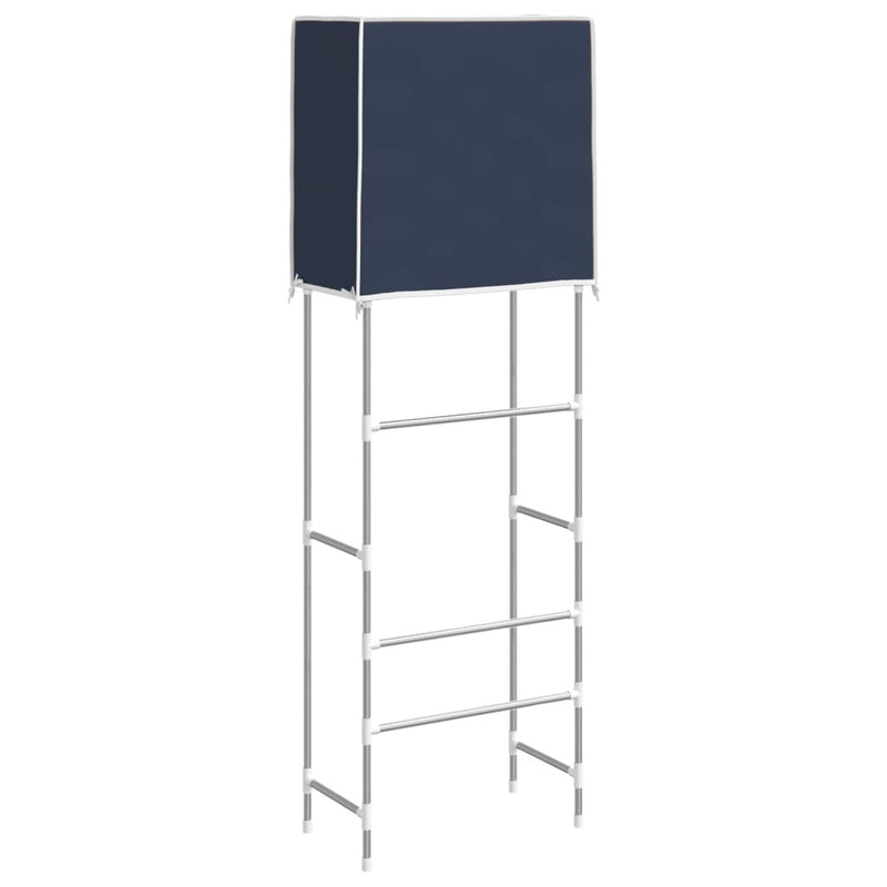 2-Tier Storage Rack over Toilet Blue 56x30x170 cm Iron