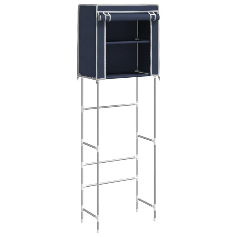 2-Tier Storage Rack over Toilet Blue 56x30x170 cm Iron