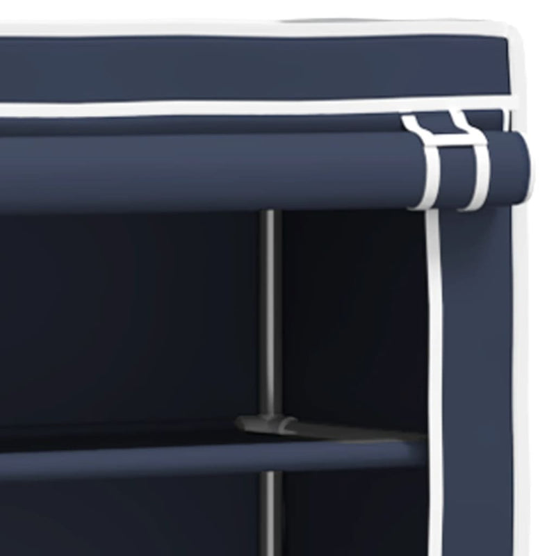 2-Tier Storage Rack over Toilet Blue 56x30x170 cm Iron