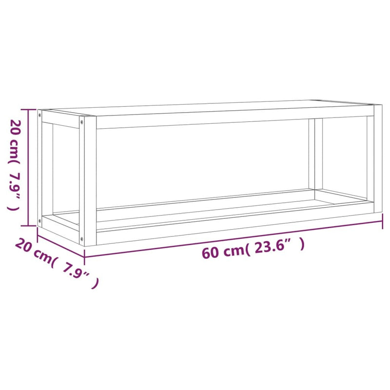 Towel Rack 60x20x20 cm Solid Wood Walnut