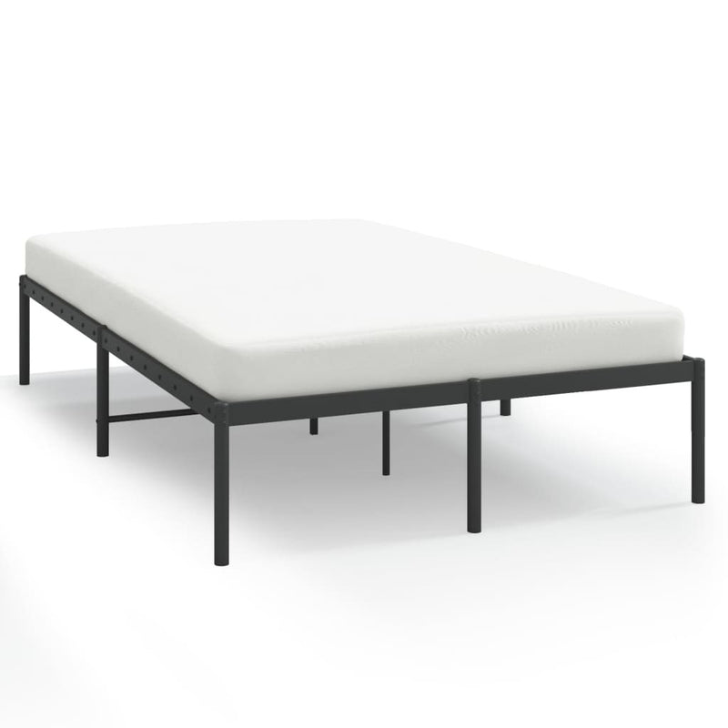 Metal Bed Frame without Mattress Black 120x200cm