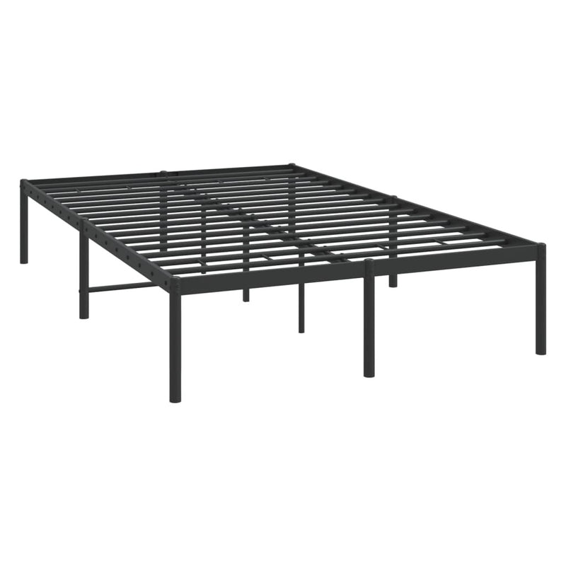 Metal Bed Frame without Mattress Black 120x200cm