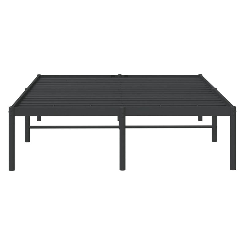 Metal Bed Frame without Mattress Black 120x200cm