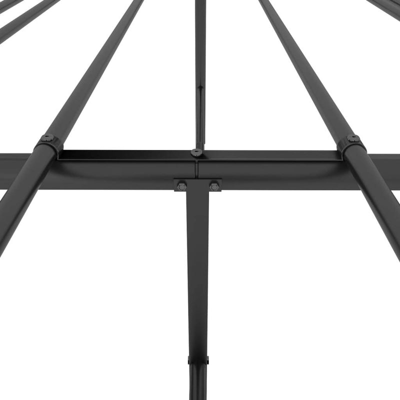 Metal Bed Frame without Mattress Black 120x200cm