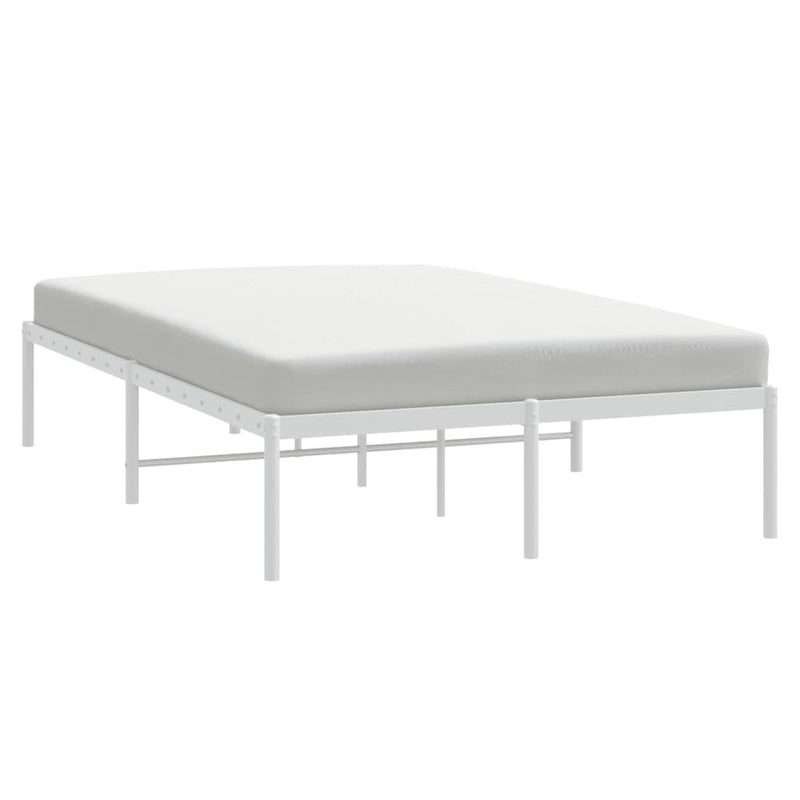 Metal Bed Frame without Mattress White 120x190cm