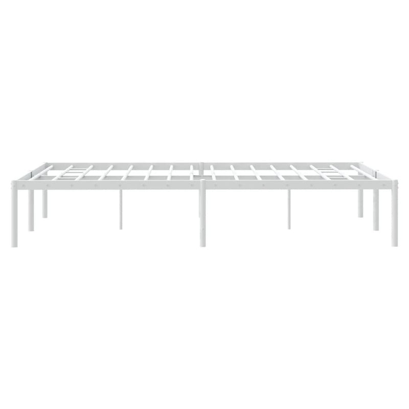 Metal Bed Frame without Mattress White 120x190cm