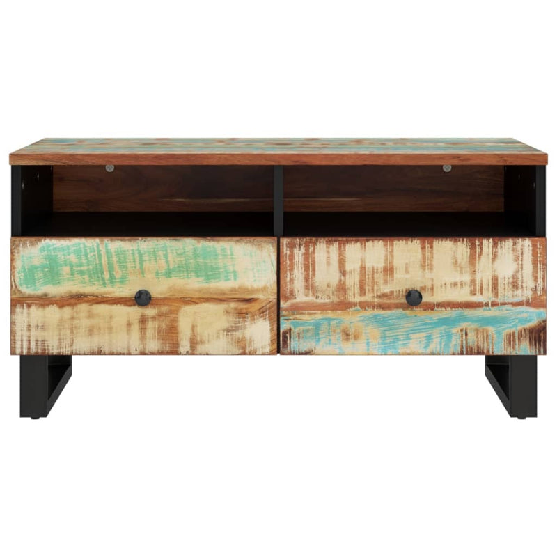 Coffee Table 80x54x40 cm Solid Wood Reclaimed&Engineered Wood