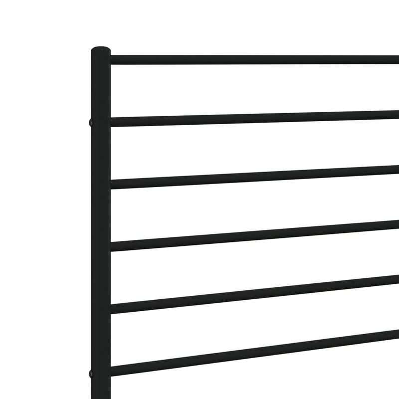 Metal Headboard Black 90 cm