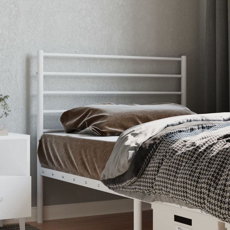 Metal Headboard White 75 cm