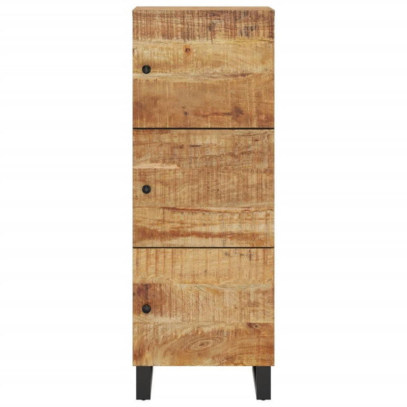 Highboard with 3 Doors 40x33x110 cm Solid Wood Mango&Iron