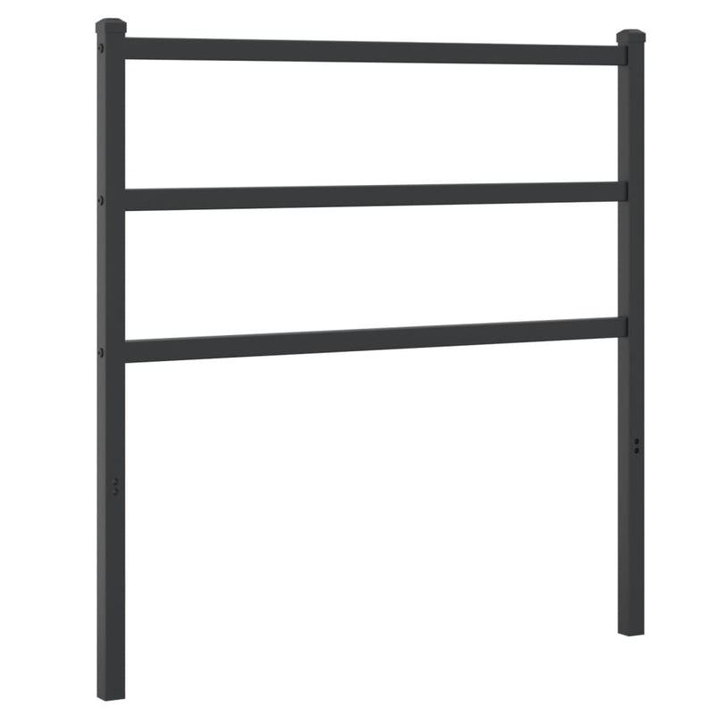 Metal Headboard Black 90 cm