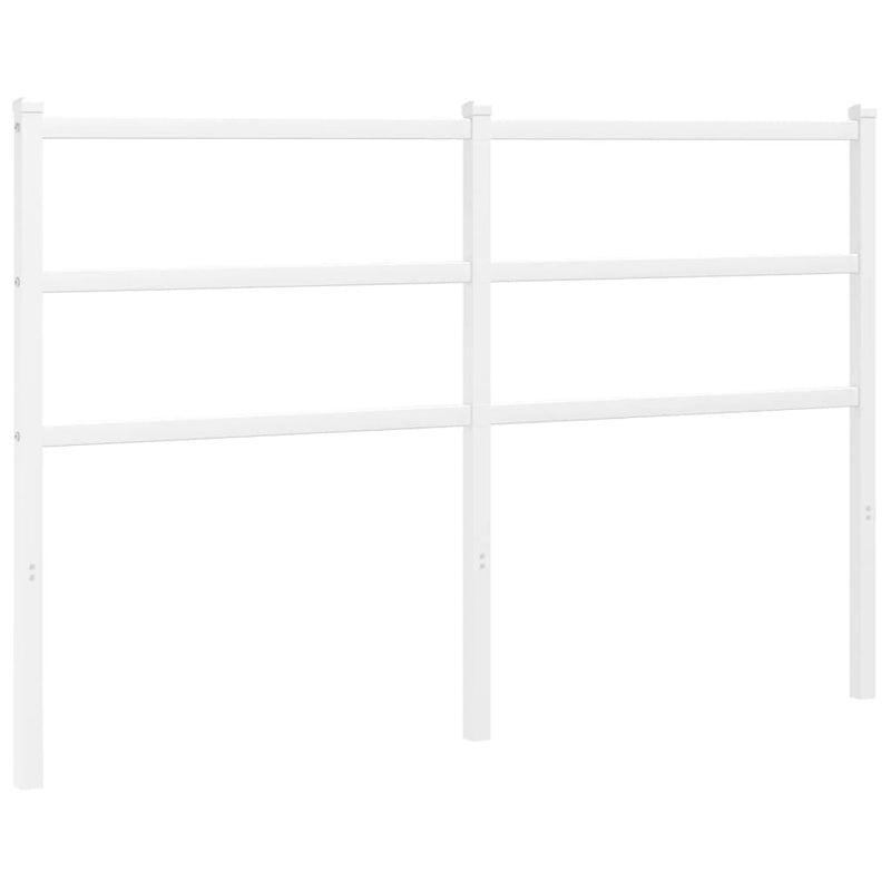 Metal Headboard White 135 cm