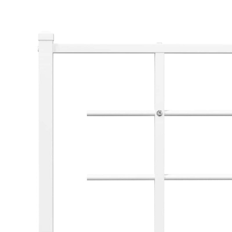 Metal Headboard White 200 cm