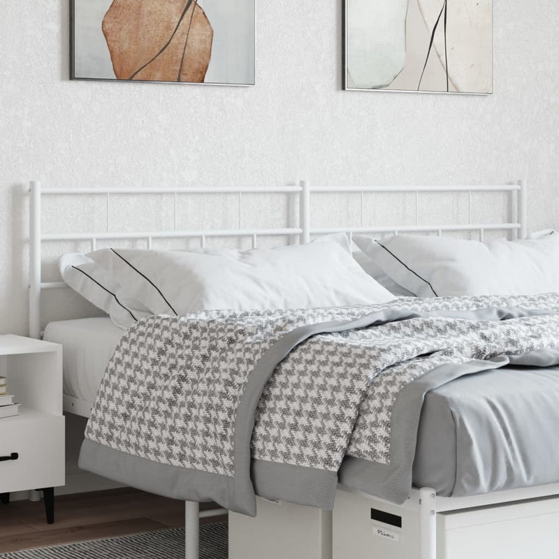 Metal Headboard White 200 cm