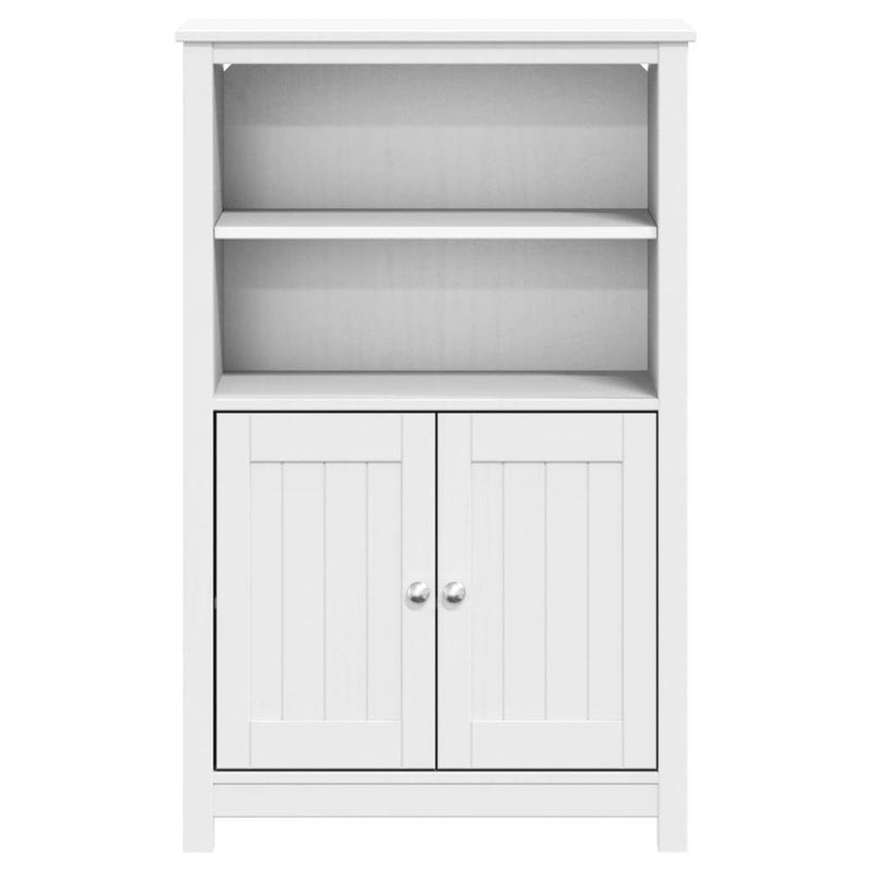 Bathroom Cabinet BERG White 69.5x34x110 cm Solid Wood Pine