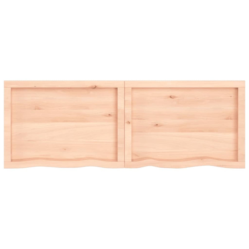 Wall Shelf 160x50x(2-4) cm Untreated Solid Wood Oak