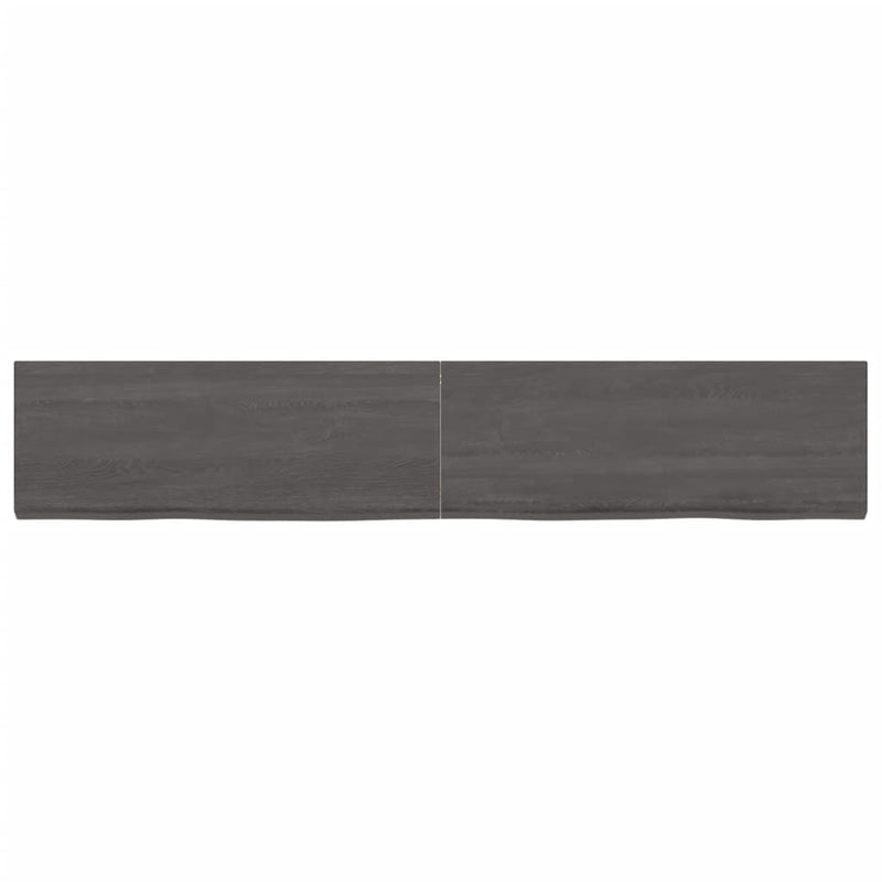 Wall Shelf Dark Brown 160x30x(2-4) cm Treated Solid Wood Oak