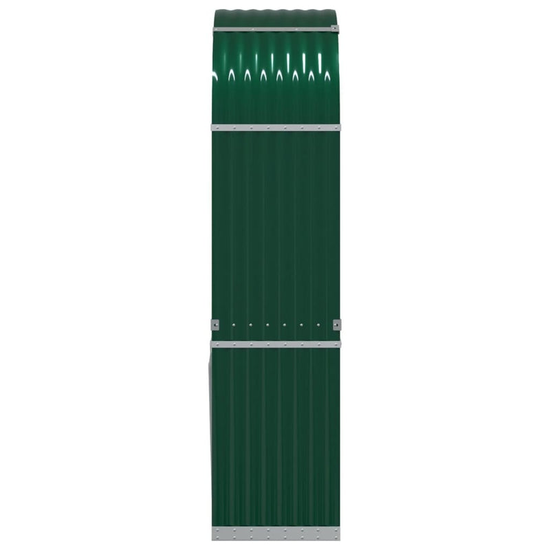 Log Holder Green 80x45x190 cm Galvanised Steel