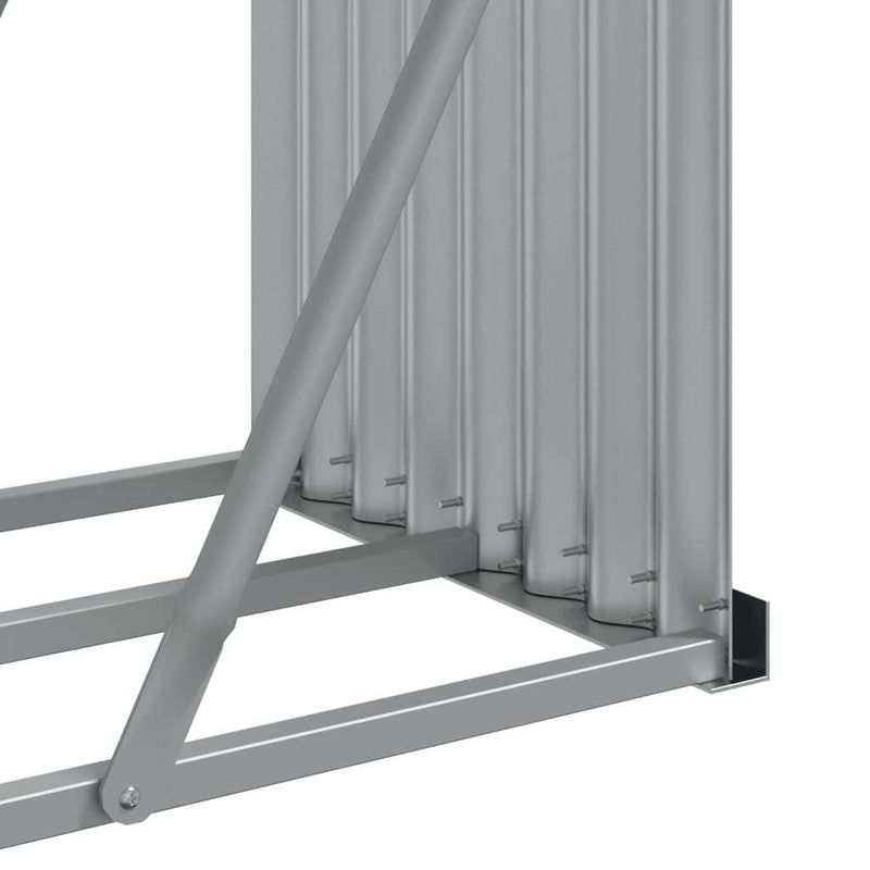 Log Holder Silver 300x45x100 cm Galvanised Steel