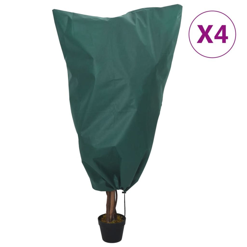 Plant Fleece Covers with Drawstring 4 pcs 70 g/m 0.8x1.2 m