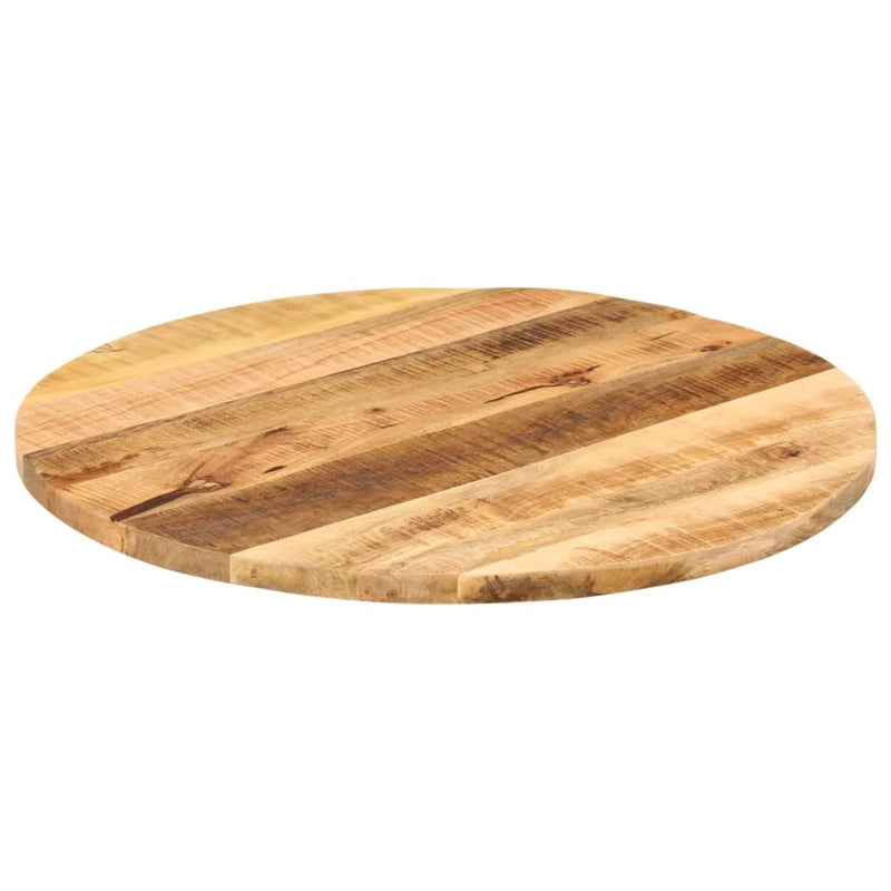 Table Top  90x2.5 cm Round Solid Wood Rough Mango