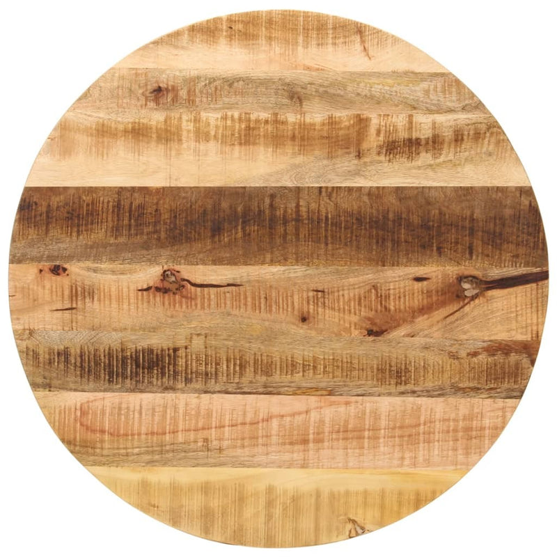 Table Top  90x2.5 cm Round Solid Wood Rough Mango