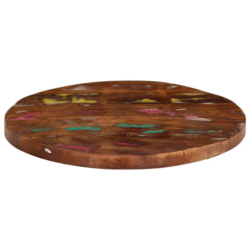 Table Top  40x1.5 cm Round Solid Wood Reclaimed