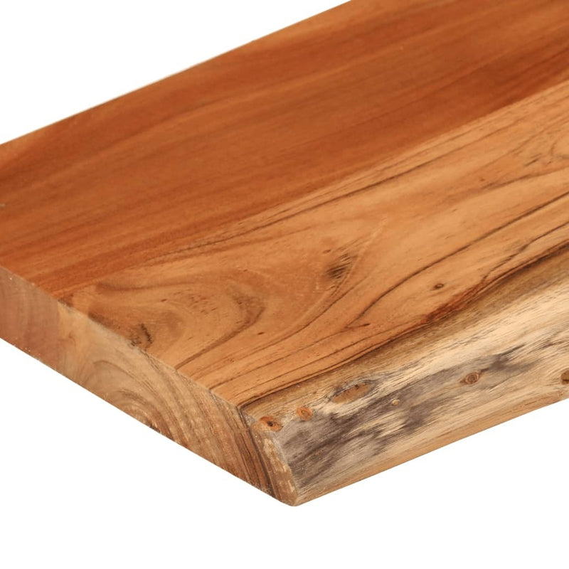 Wall Shelf 80x20x3.8 cm Rectangular Solid Wood Acacia Live Edge