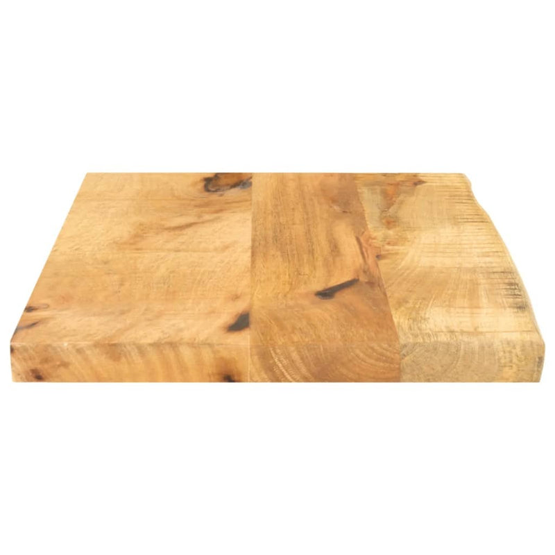 Table Top 60x40x3.8 cm Live Edge Solid Wood Rough Mango