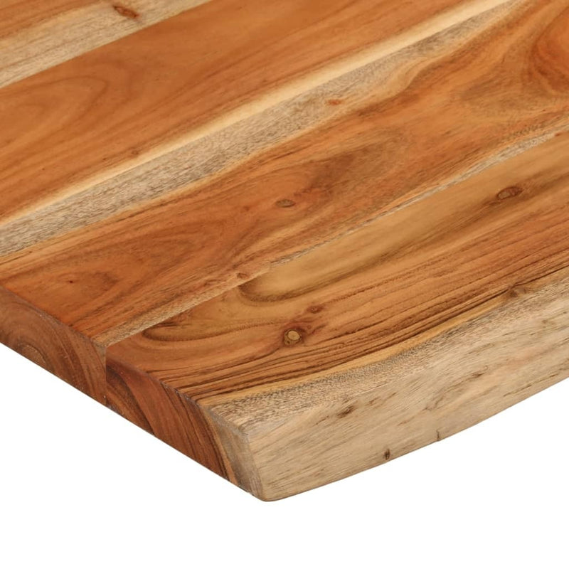 Table Top 80x60x3.8 cm Rectangular?Solid Wood Acacia Live Edge