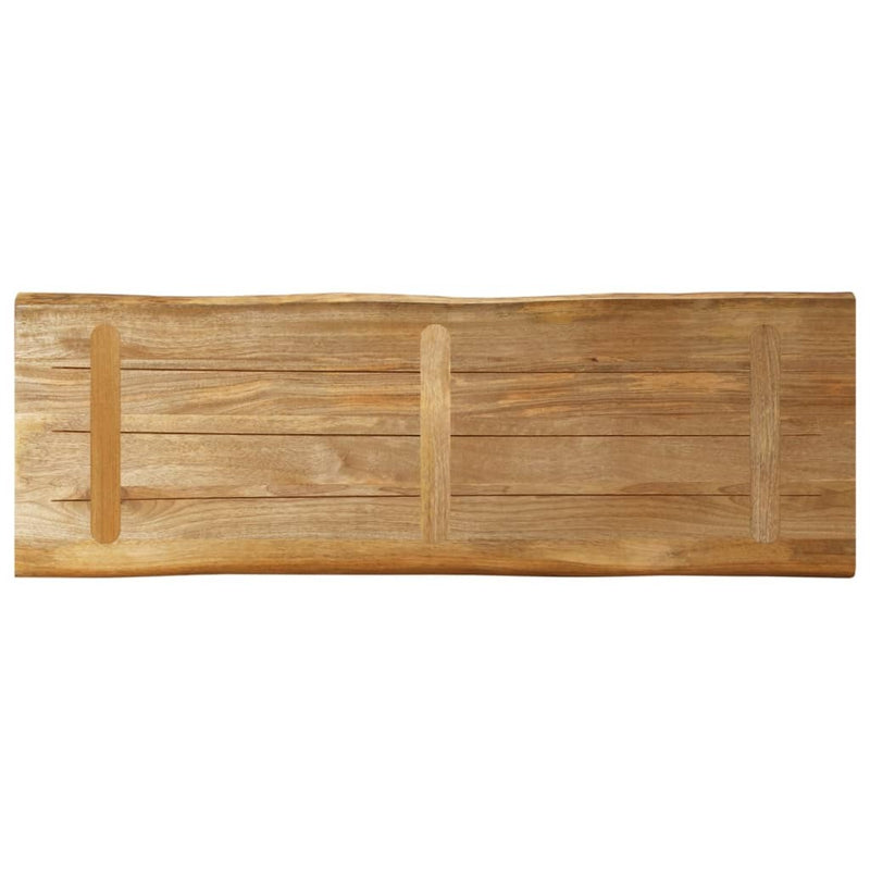 Table Top Live Edge 140x40x3.8 cm Solid Wood Rough Mango