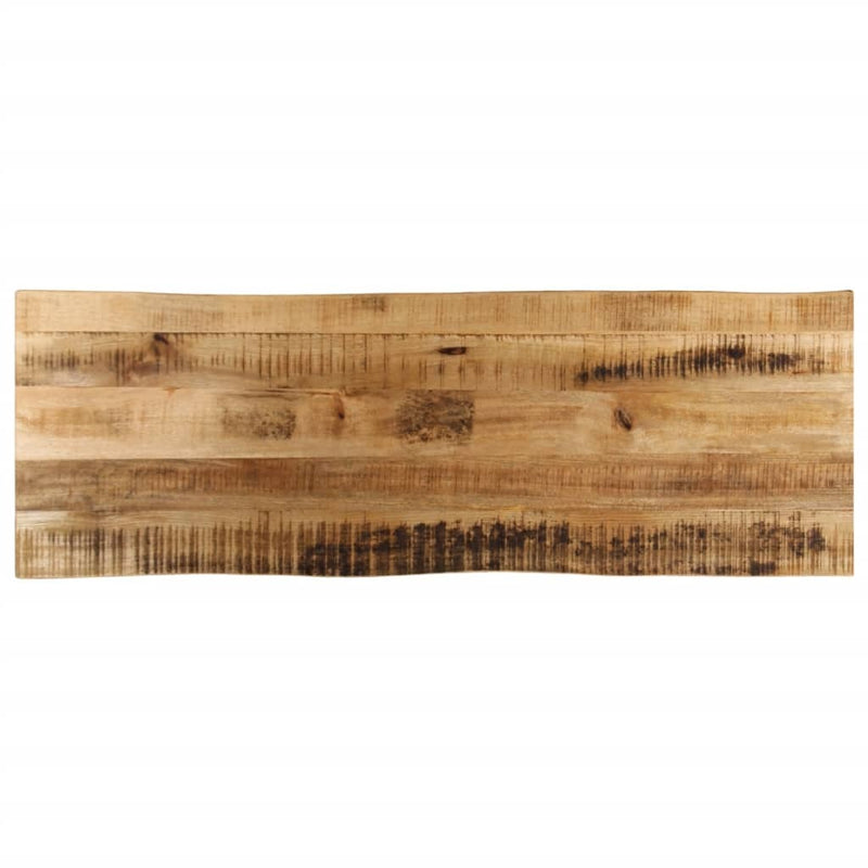 Table Top Live Edge 140x40x3.8 cm Solid Wood Rough Mango