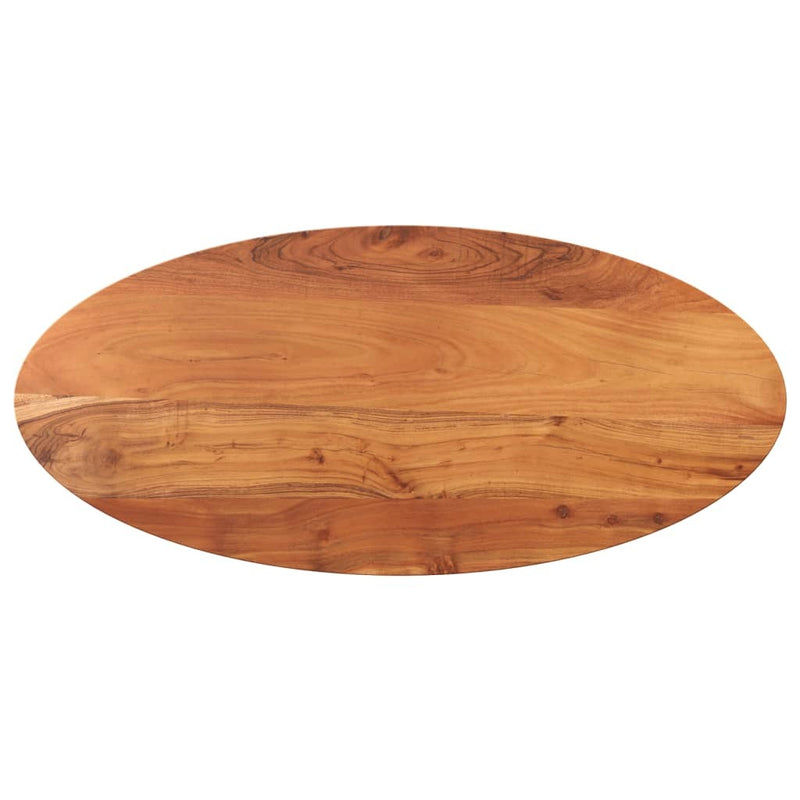 Table Top 110x40x3.8 cm Oval Solid Wood Acacia