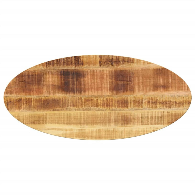 Table Top 100x40x2.5 cm Oval Solid Wood Mango