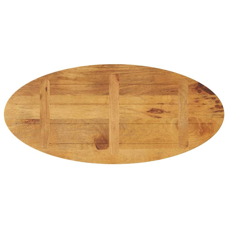 Table Top 110x40x3.8 cm Oval Solid Wood Mango