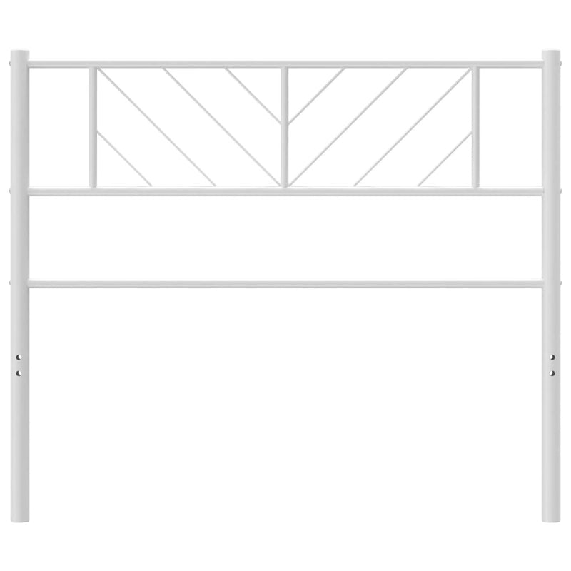 Metal Headboard White 90 cm