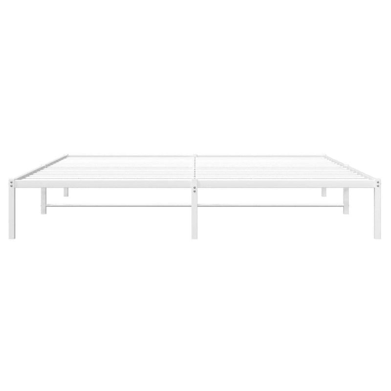 Metal Bed Frame without Mattress White 193x203cm