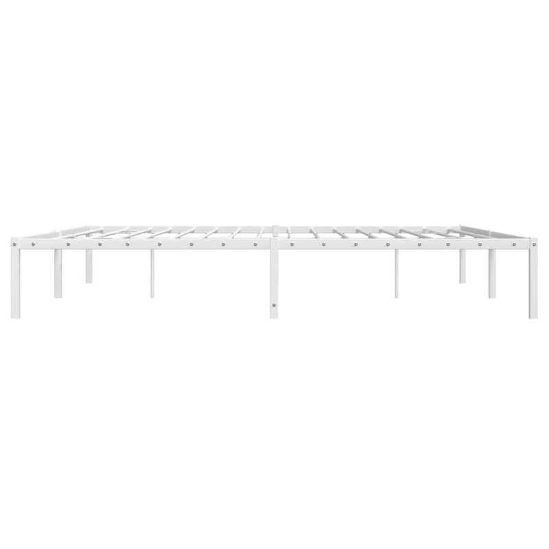 Metal Bed Frame without Mattress White 193x203cm