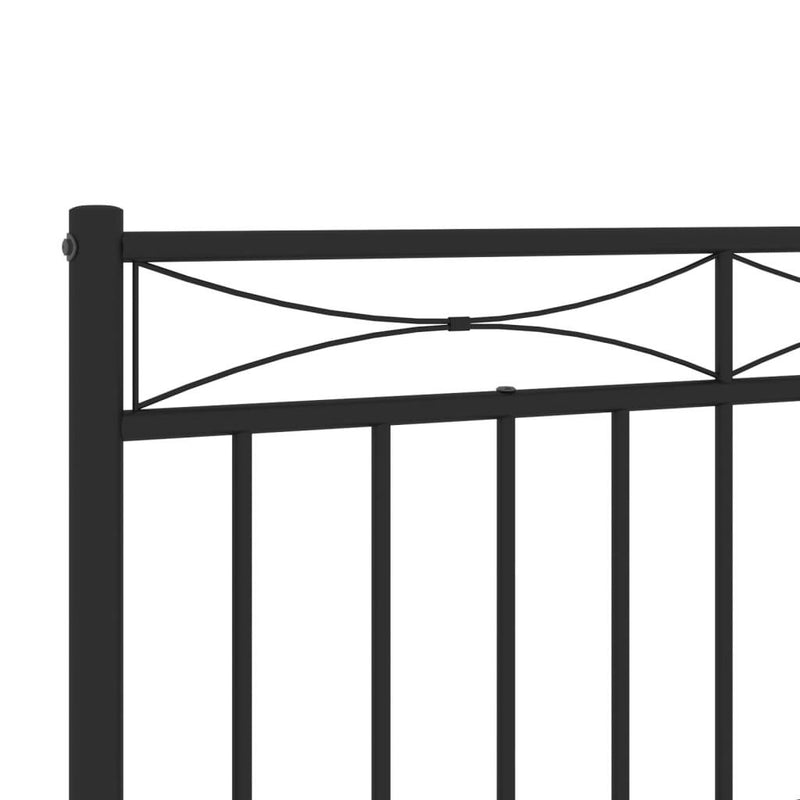 Metal Headboard Black 180 cm