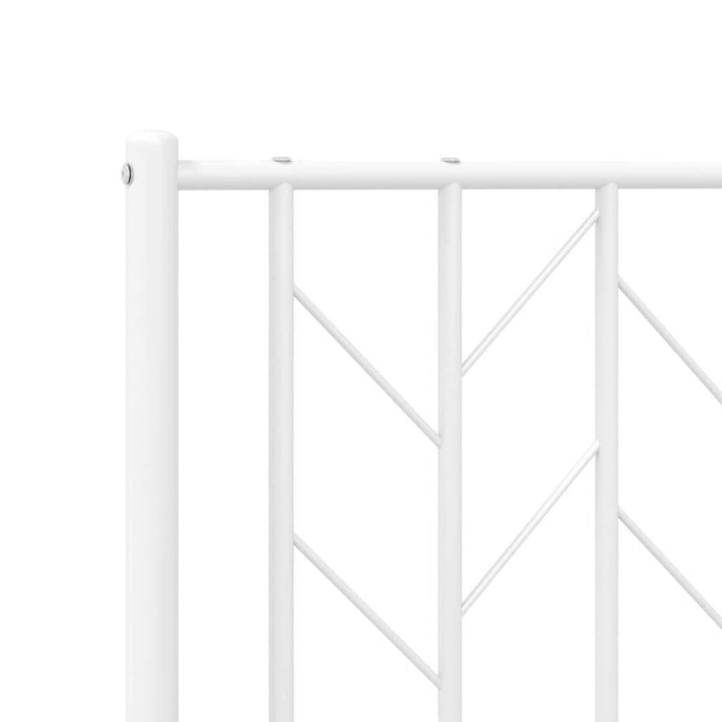 Metal Headboard White 160 cm