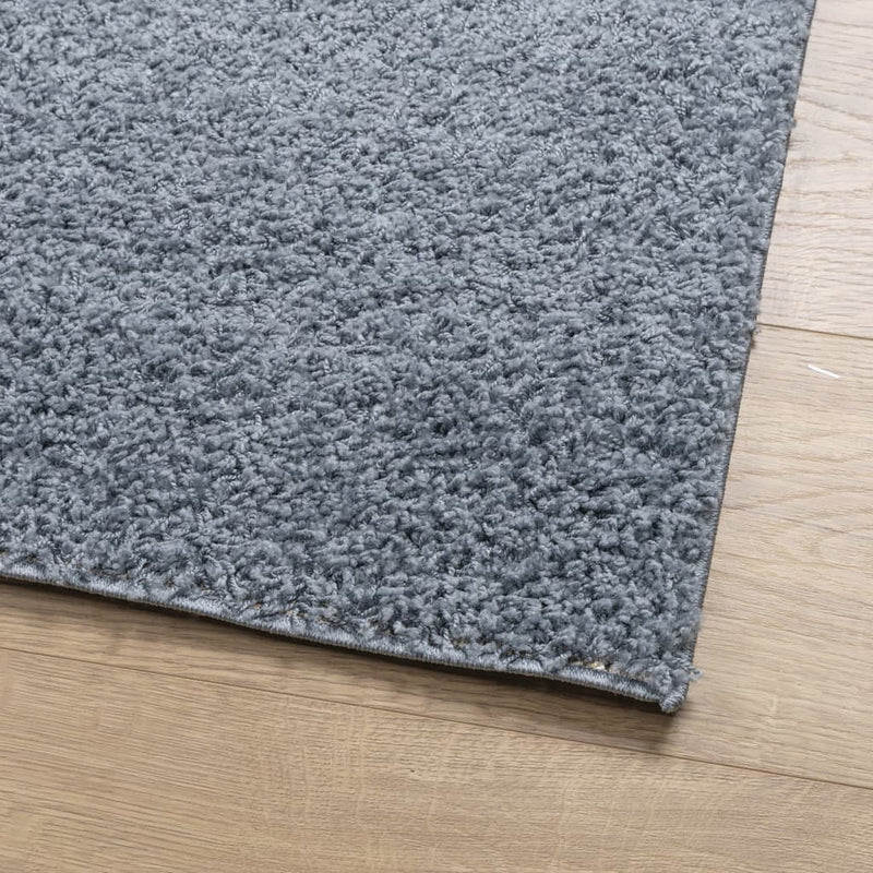 Shaggy Rug PAMPLONA High Pile Modern Blue 200x200 cm